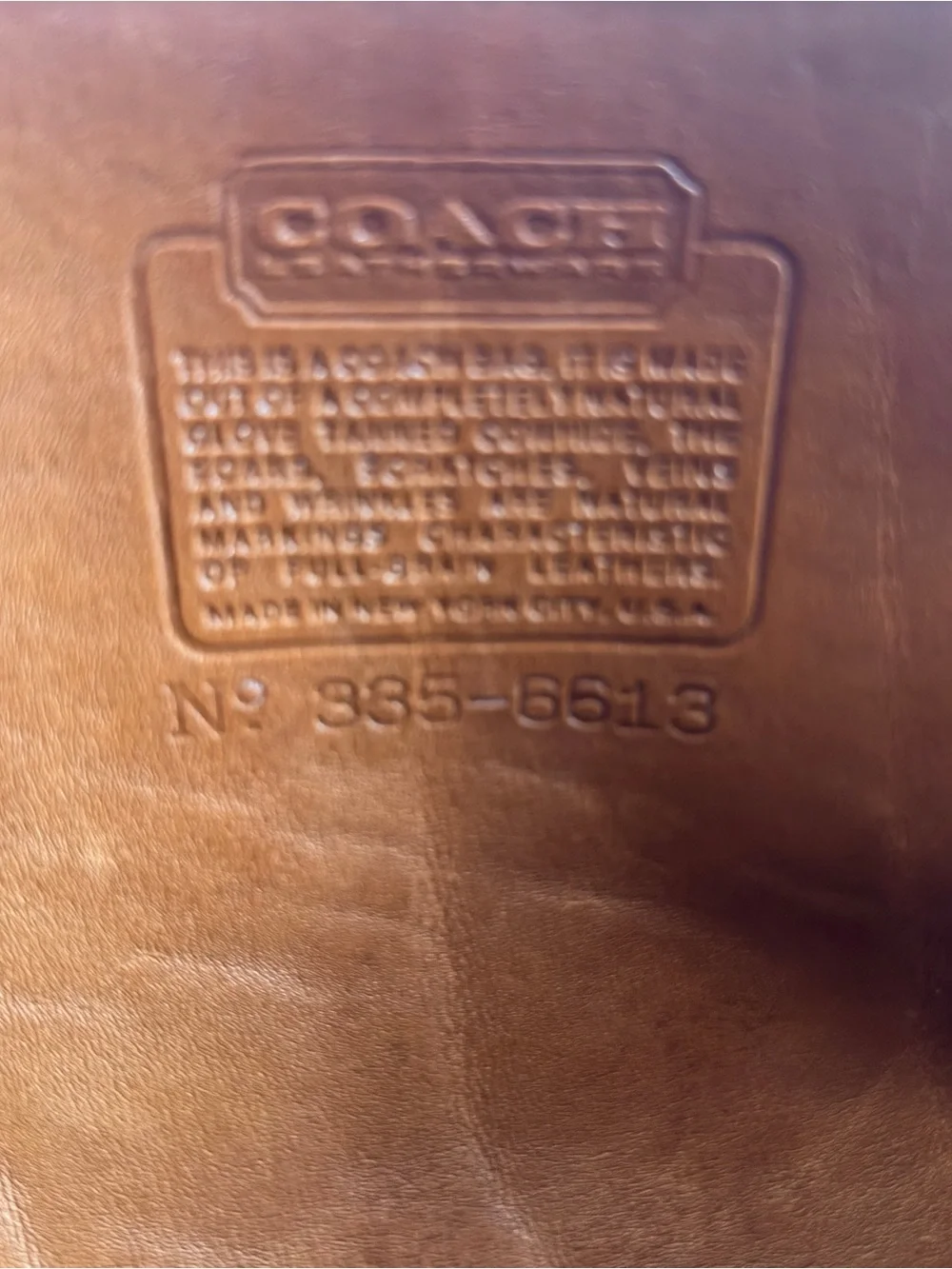 Vintage Coach nyc British Tan Rambler Shoulder Bag